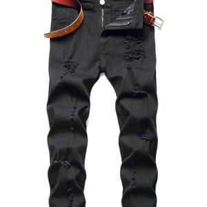 Guys Ripped Zip Fly Jeans